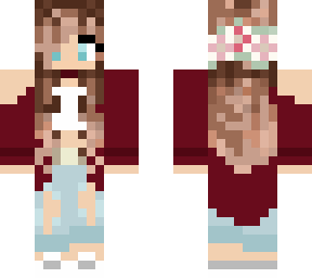 cute girl with flowercrown brown