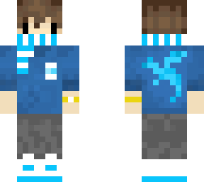 fashionable light blue/white boy