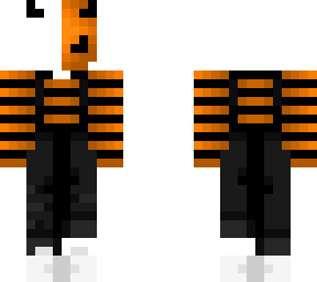 halloween - black and orange - stipes w/ mask ob