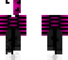 halloween - black and pink - stripes w/ mask ob
