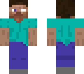half steve half herobrian from the minecraft animation