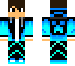 hand edited blue hoddie man