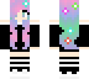 minecraft pastel flower girl female