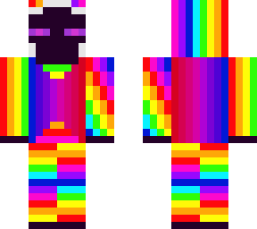 rainbow hoodie enderman