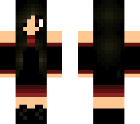 red on black girl