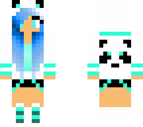 blue panda girl (blue hair)