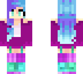 cute blue hair girl