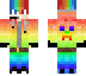 rainbow minecraft - addicted gamer v4 (fixxed the bottom of the hood)