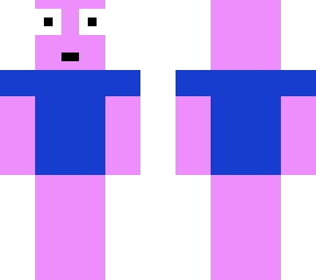 scared pink derp with blu shirt