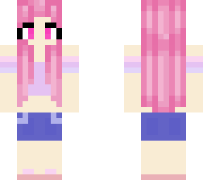 girl with pink hair