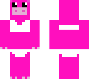 pig in a white bikini