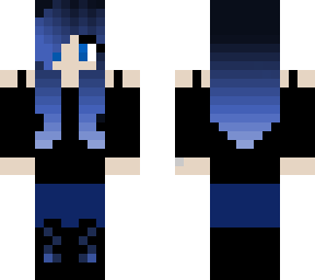 black and blue ombre