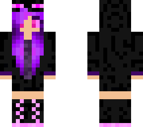 ender girl with purple eyes