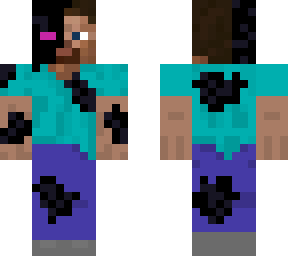 enderman with ripped steve costume