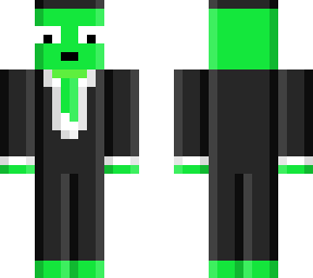 green man black suit