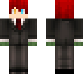 heterochromia redhead suit