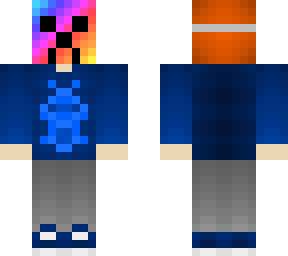 rainbow creeper boy with mask