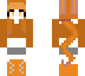 the orange faded bunny - with outfit. not shaded.