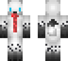 white fox with tie