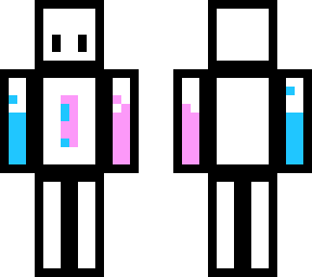 pink and blue stickman