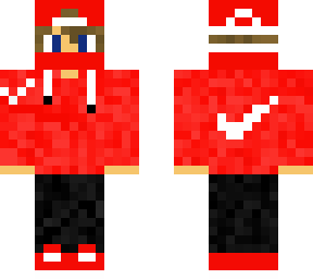 red nike boy with blue eyes