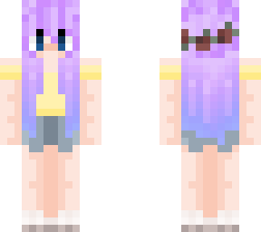summer girl with purple hair