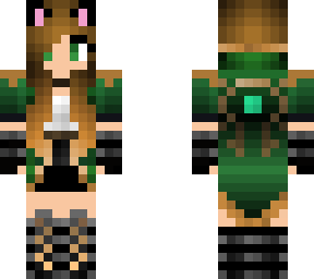 warrior catgirl (green)