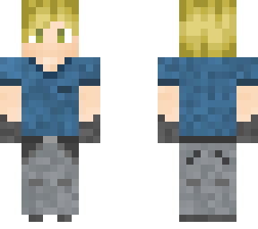 blonde boy, gloves.