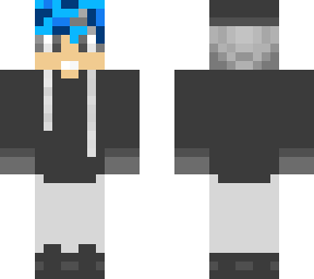 blue haired boy