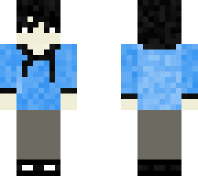 blue hoodie