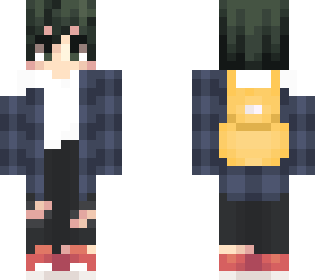 izuku midoriya - blue flannel 2