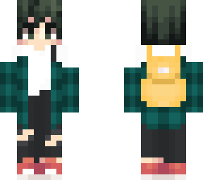 izuku midoriya - sea green flannel 1