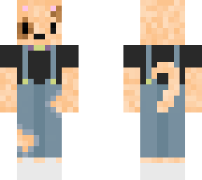 puppy in overalls