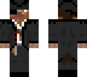 gray pirate w/ black & red
