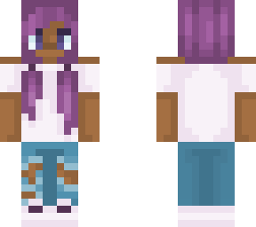 purple haired human girl