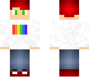 red haired guy with rainbow shirt