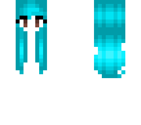 straight front - curly back - aqua blue hb