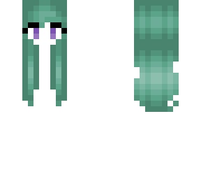 straight front - curly back - dull but light green hb