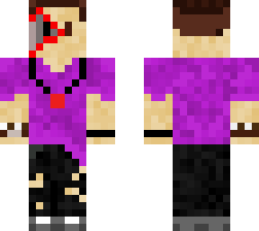 purple shirt teen
