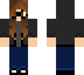 girl with a black jacket