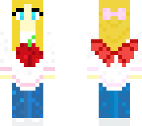 remake of blonde girl with cherry sweater