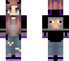 sheep girl black hoodie