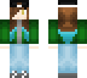 tomboy girl in green jacket :3