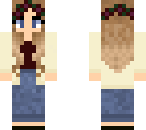 late summer/ early fall girl's minecraft skin