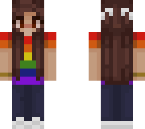 rainbow shirt girl