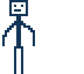 stick man but blue