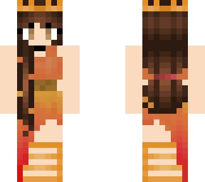 the autumn queen - new hair style - sunset dress