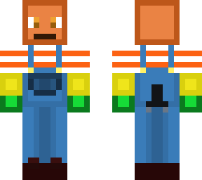 blockkid in overalls -halloween edition