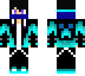 blue minecraft gamer