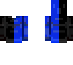 half blue half black